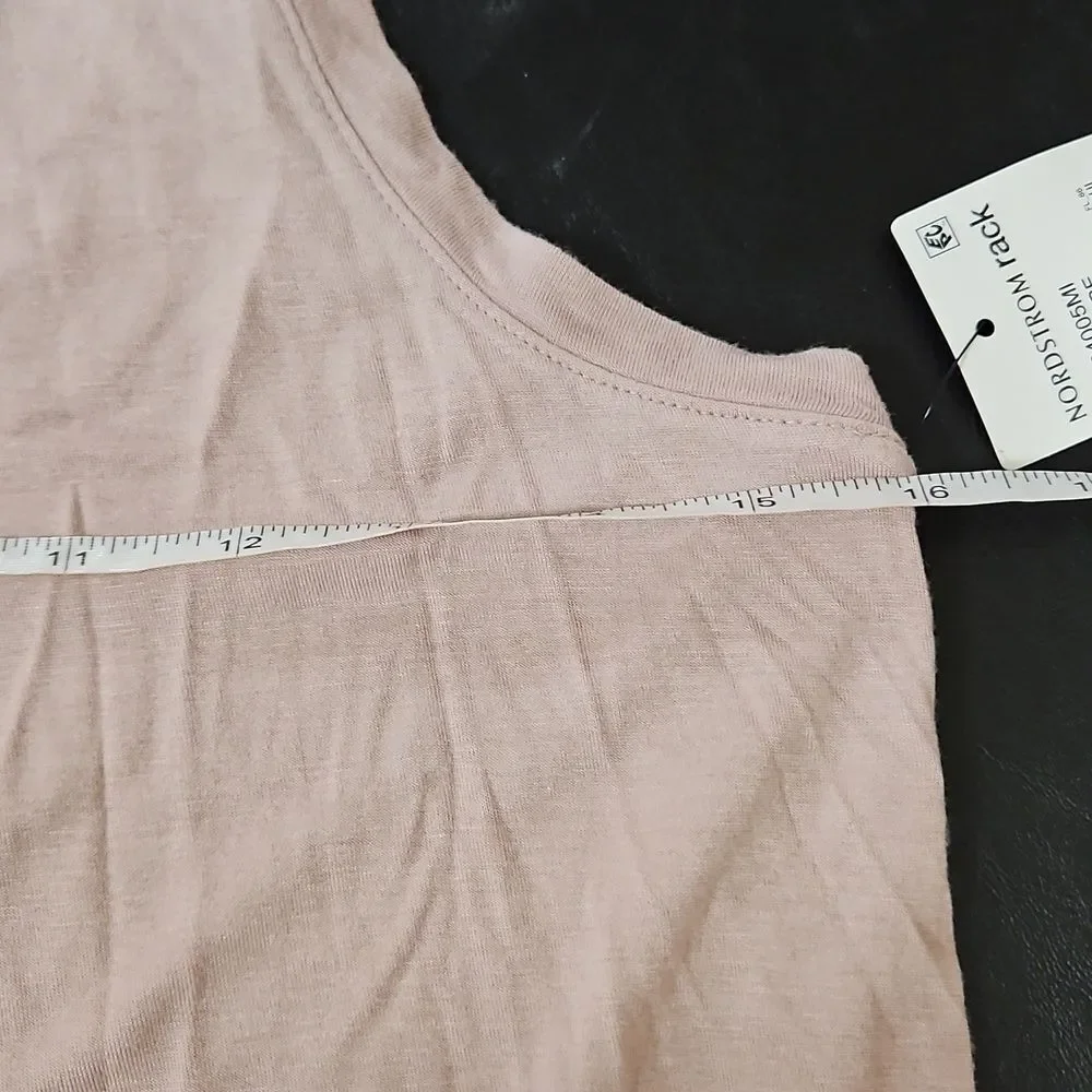 NWT Halogen Pink Adobe Sleeveless Tank Top XS Minimalist Office balletcore Poet
